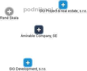 Amirable Company, SE - obrázek vizuálního zobrazení vztahů obchodního rejstříku