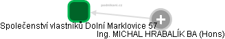 Společenství vlastníků Dolní Marklovice 57 - obrázek vizuálního zobrazení vztahů obchodního rejstříku