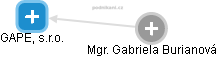 GAPE, s.r.o. - obrázek vizuálního zobrazení vztahů obchodního rejstříku
