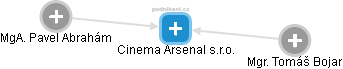 Cinema Arsenal s.r.o. - obrázek vizuálního zobrazení vztahů obchodního rejstříku