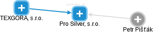 Pro Silver, s.r.o. - obrázek vizuálního zobrazení vztahů obchodního rejstříku