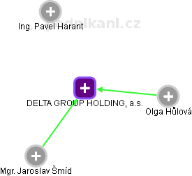 DELTA GROUP HOLDING, a.s. - obrázek vizuálního zobrazení vztahů obchodního rejstříku