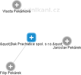 Bak Prachatice spol. s r.o. - obrázek vizuálního zobrazení vztahů obchodního rejstříku