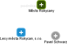 Lesy města Rokycan, s.r.o. - obrázek vizuálního zobrazení vztahů obchodního rejstříku