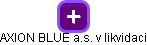 AXION BLUE a.s. v likvidaci - obrázek vizuálního zobrazení vztahů obchodního rejstříku