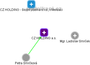 CZ HOLDING a.s. - obrázek vizuálního zobrazení vztahů obchodního rejstříku