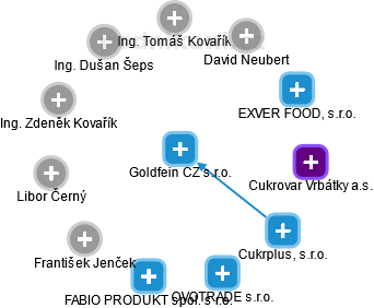 Goldfein CZ s.r.o. - obrázek vizuálního zobrazení vztahů obchodního rejstříku