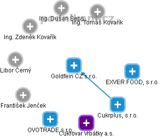 Goldfein CZ s.r.o. - obrázek vizuálního zobrazení vztahů obchodního rejstříku