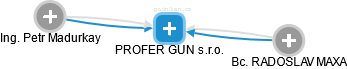 PROFER GUN s.r.o. - obrázek vizuálního zobrazení vztahů obchodního rejstříku