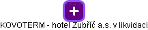 KOVOTERM - hotel Zubříč a.s. v likvidaci - obrázek vizuálního zobrazení vztahů obchodního rejstříku