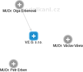 V.E.G. s.r.o. - obrázek vizuálního zobrazení vztahů obchodního rejstříku