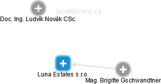 Luna Estates s.r.o. - obrázek vizuálního zobrazení vztahů obchodního rejstříku
