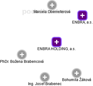 ENBRA HOLDING, a.s. - obrázek vizuálního zobrazení vztahů obchodního rejstříku
