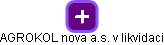 AGROKOL nova a.s. v likvidaci - obrázek vizuálního zobrazení vztahů obchodního rejstříku