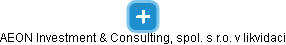 AEON Investment & Consulting, spol. s r.o. v likvidaci - obrázek vizuálního zobrazení vztahů obchodního rejstříku