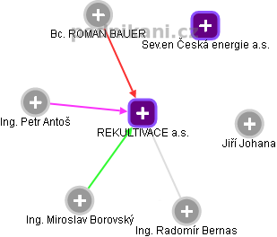 REKULTIVACE a.s. - obrázek vizuálního zobrazení vztahů obchodního rejstříku