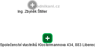 Společenství vlastníků Klostermannova 434, 883 Liberec - obrázek vizuálního zobrazení vztahů obchodního rejstříku