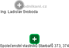 Společenství vlastníků Stavbařů 373, 374 - obrázek vizuálního zobrazení vztahů obchodního rejstříku