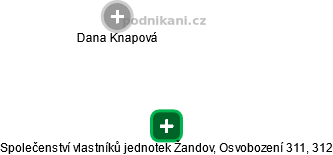 Společenství vlastníků jednotek Žandov, Osvobození 311, 312 - obrázek vizuálního zobrazení vztahů obchodního rejstříku