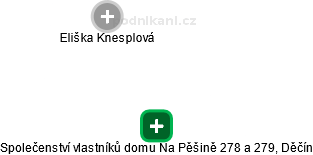Společenství vlastníků domu Na Pěšině 278 a 279, Děčín - obrázek vizuálního zobrazení vztahů obchodního rejstříku