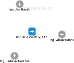 ROSTEX VYŠKOV, s.r.o. - obrázek vizuálního zobrazení vztahů obchodního rejstříku
