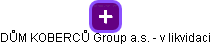 DŮM KOBERCŮ Group a.s. - v likvidaci - obrázek vizuálního zobrazení vztahů obchodního rejstříku