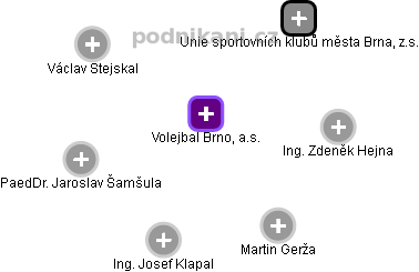 Volejbal Brno, a.s. - obrázek vizuálního zobrazení vztahů obchodního rejstříku