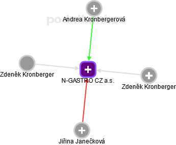 N-GASTRO CZ a.s. - obrázek vizuálního zobrazení vztahů obchodního rejstříku