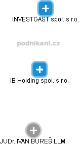 IB Holding spol. s r.o. - obrázek vizuálního zobrazení vztahů obchodního rejstříku