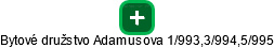 Bytové družstvo Adamusova 1/993,3/994,5/995 - obrázek vizuálního zobrazení vztahů obchodního rejstříku