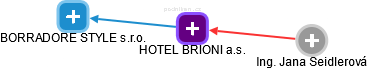 HOTEL BRIONI a.s. - obrázek vizuálního zobrazení vztahů obchodního rejstříku