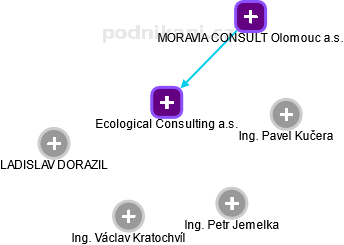 Ecological Consulting a.s. - obrázek vizuálního zobrazení vztahů obchodního rejstříku