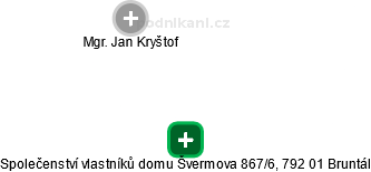 Společenství vlastníků domu Švermova 867/6, 792 01 Bruntál - obrázek vizuálního zobrazení vztahů obchodního rejstříku