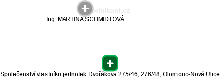 Společenství vlastníků jednotek Dvořákova 275/46, 276/48, Olomouc-Nová Ulice - obrázek vizuálního zobrazení vztahů obchodního rejstříku