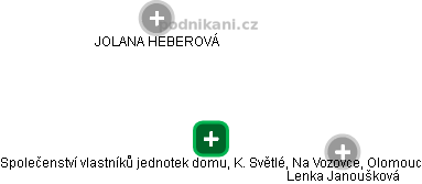 Společenství vlastníků jednotek domu, K. Světlé, Na Vozovce, Olomouc - obrázek vizuálního zobrazení vztahů obchodního rejstříku