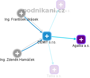 DEMIT s.r.o. - obrázek vizuálního zobrazení vztahů obchodního rejstříku