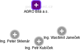 AGRO Bílá a.s. - obrázek vizuálního zobrazení vztahů obchodního rejstříku