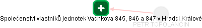 Společenství vlastníků jednotek Vachkova 845, 846 a 847 v Hradci Králové - obrázek vizuálního zobrazení vztahů obchodního rejstříku