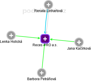 Reces PRO a.s. - obrázek vizuálního zobrazení vztahů obchodního rejstříku