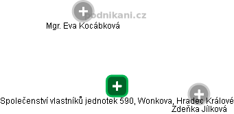 Společenství vlastníků jednotek 590, Wonkova, Hradec Králové - obrázek vizuálního zobrazení vztahů obchodního rejstříku