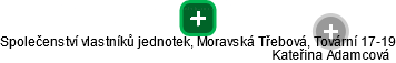 Společenství vlastníků jednotek, Moravská Třebová, Tovární 17-19 - obrázek vizuálního zobrazení vztahů obchodního rejstříku