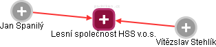 Lesní společnost HSS v.o.s. - obrázek vizuálního zobrazení vztahů obchodního rejstříku