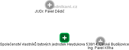 Společenství vlastníků bytových jednotek Heydukova 538/14, České Budějovice - obrázek vizuálního zobrazení vztahů obchodního rejstříku
