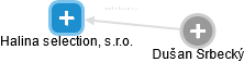 Halina selection, s.r.o. - obrázek vizuálního zobrazení vztahů obchodního rejstříku