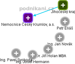 Nemocnice Český Krumlov, a.s. - obrázek vizuálního zobrazení vztahů obchodního rejstříku