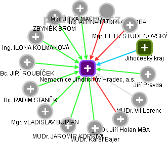 Nemocnice Jindřichův Hradec, a.s. - obrázek vizuálního zobrazení vztahů obchodního rejstříku