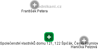 Společenství vlastníků domu 121, 122 Špičák, Český Krumlov - obrázek vizuálního zobrazení vztahů obchodního rejstříku