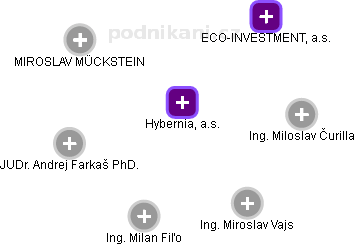 Hybernia, a.s. - obrázek vizuálního zobrazení vztahů obchodního rejstříku