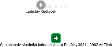 Společenství vlastníků jednotek domu Padělky 3981 - 3982 ve Zlíně - obrázek vizuálního zobrazení vztahů obchodního rejstříku