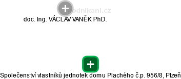Společenství vlastníků jednotek domu Plachého č.p. 956/8, Plzeň - obrázek vizuálního zobrazení vztahů obchodního rejstříku